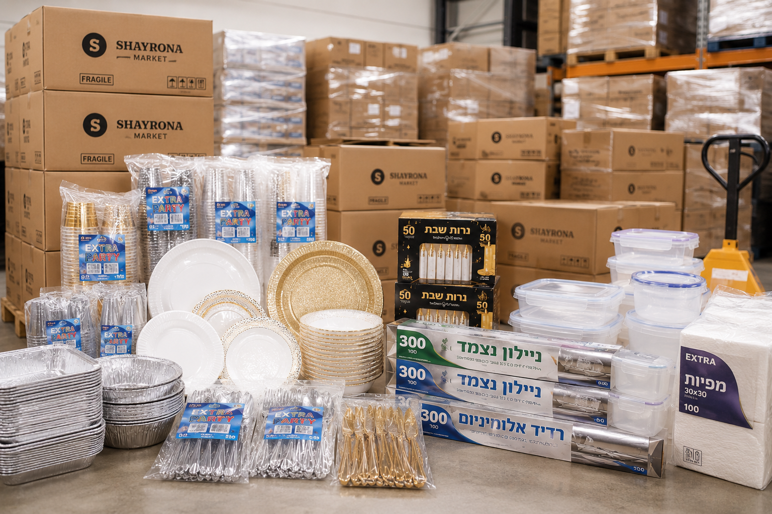 Shayrona Pro — vaisselle jetable en gros, cartons et palettes